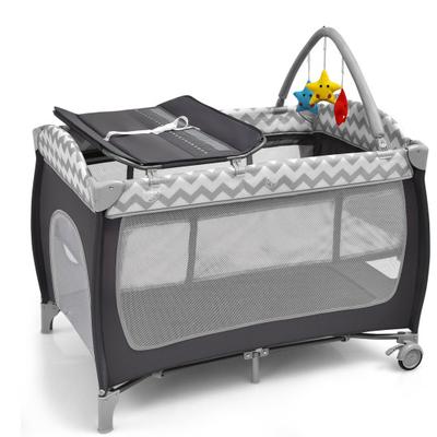 Costway 3-in-1 Portable Baby Playard with Zippered...