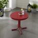 Crosley Retro Metal Side Table In Coral Red