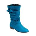 Wide Width Women's Heather Wide Calf Boot by Comfortview in Teal (Size 9 1/2 W)