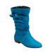 Wide Width Women's Heather Wide Calf Boot by Comfortview in Teal (Size 9 1/2 W)