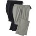 Men's Big & Tall Hanes® 2-Pack Jersey Pajama Lounge Pants by Hanes in Black Grey (Size 7XL)