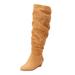 Wide Width Women's The Tamara Wide Calf Boot by Comfortview in Tan (Size 10 1/2 W)