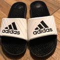 Adidas Shoes | Adidas Ligthweigth Slides Sandals. | Color: Black/White | Size: 9w