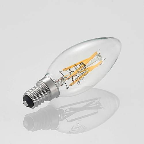 LED-Lampe E14 4W 2.700K Kerze, Filament, dimmbar