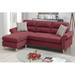 Red Reclining Sectional - Red Barrel Studio® 87" Wide Reversible Sofa & Chaise redPolyester, Size 36.0 H x 87.0 W x 59.0 D in | Wayfair