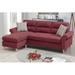 Red Sectional - Red Barrel Studio® 87" Wide Reversible Sofa & Chaise redPolyester | 36 H x 87 W x 59 D in | Wayfair