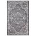 Gray 49 x 31 x 0.35 in Area Rug - Charlton Home® Verdone Vintage Geometric No Distressing Medallion Polyester | 49 H x 31 W x 0.35 D in | Wayfair