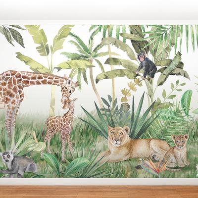 Papier peint panoramique Animaux dans la jungle 425x260cm