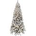 Fraser Hill Farm 7.5-Ft. Flocked Pine Christmas Tree, Smart Lights