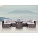 Brown 8 Piece Sectional Seating Group With Cushions