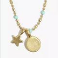 Madewell Jewelry | Madewell Star Pendant Enamel Necklace Multi Charm. | Color: Blue/Gold | Size: 16” + 3”