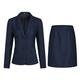 YFFUSHI Women 2 Pieces Skirts Suit Ladies Jacket Formal Office Business Blazer Coat Navy