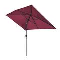 Greenbay 2x3m Patio Outdoor Umbrella Wind up Garden Parasol Sun Shade Aluminium Crank Tilt Mechanism (Wine)