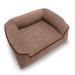 BuddyRest Romeo Advanced Orthopedic Bolster Dog Bed Faux Suede/Memory Foam in Brown | 12 H x 33 W x 24 D in | Wayfair OB103