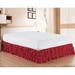 ELEGANT COMFORT Elegant 14” Bed Skirt in Red | 14 H x 12 W x 6 D in | Wayfair WF-LS-MultiRuffled-BedSkirt Full Burgundy