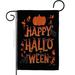 Breeze Decor Halloween Night Polyester 19" H X 13" W Garden Flag in Black/Orange/Red | 18.5 H x 13 W in | Wayfair BD-HO-G-112099-IP-BO-D-US20-BD