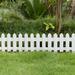 Gardenised 11.5 in. H x 16 in. W Decorative Garden Ornamental Edging Artificial Hedge in White | 11.5 H x 16 W x 0.25 D in | Wayfair QI004109.6