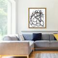 Art Remedy Abstract Horse & Line Art Geometric - Painting Print Canvas in Black/White | 20.5" H x 20.5" W x 1.5" D | Wayfair 35543_16x20_CANV_PSGLD