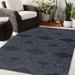 Navy/Gray Rectangle 9' x 12' Area Rug - Union Rustic Abigal Geometric Indoor/Outdoor Area Rug 108.0 x 0.08 in blue/whitePolyester | Wayfair