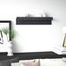 Mercury Row® Creager Accent Wall Shelf Ledge w/ Hooks Wood in Black | 4.5 H x 36 W x 7.5 D in | Wayfair 5D9A9C50BCE841E38BAC2E67FCDE5FCA