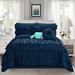 House of Hampton® Akber Microfiber Comforter Set Microfiber in Blue/Navy | Twin Comforter + 7 Additional Pieces | Wayfair