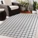 Black/White 60 x 0.08 in Area Rug - Gracie Oaks Avoree Geometric Charcoal/White Indoor/Outdoor Area Rug Polyester | 60 W x 0.08 D in | Wayfair