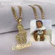 Aurolaco-Collier photo personnalisé pour enfants pendentif plaque signalétique personnalisée