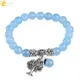 CSJA – bracelet arbre de vie Mala en cristal bijou naturel bleu perles chapelet porte-bonheur