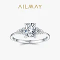 Ailmay – bague de mariage en argent Sterling 925 véritable bagues de luxe en zircon cubique pour