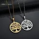 Nextvance – Collier Strass avec Motif Arbre de Vie en Acier Inoxydable Pendentif Rond Cadeau pour