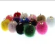 Boule couverte de fourrure d'imitation en peluche 10 pièces breloques pour collier et boucle