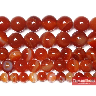 Pierre naturelle rayée rouge Agate perles en vrac 4 6 8 10 12MM