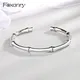 Foxanry Argent Couleur Vintage Bambou Bracelets et Bracelet Terndy Lisse Parti Bracelet Bijoux pour