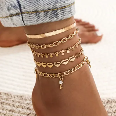 DIEZI-Bracelets de cheville vintage bohème pour femmes et filles bijoux de plage 6 styles