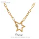 Yhpup – collier avec pendentif étoile en acier inoxydable 18 K bijoux exquis haute qualité