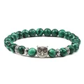 Bracelets de perles en pierre naturelle pour hommes et femmes malachite pierre de lave brin de