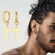 Boucles d'oreilles en forme de croix pour hommes et femmes