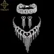 TREAZY – ensemble de bijoux de mariée en cristal strass pour femmes collier boucles d'oreilles