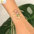 CSAlbanBracelets en ULtressée pour femmes bijoux faits à la main réglables perles de verre cristal