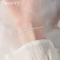 Foxanry – Bracelet scintillant couleur argent pour femmes et Couples nouvelle tendance élégante