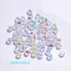 Perles rondes peintes en acrylique 10MM accessoire de fabrication perles de lettres multicolores