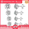 Bamoer – boucles d'oreilles en argent Sterling 925 plaqué platine rondes zircone cubique