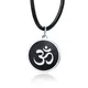 Collier OM rond Ohm pendentif réglable Yoga bijoux spirituel pour hommes