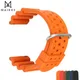 Bracelets de montre en caoutchouc à dégagement rapide 20mm 22mm 24mm accessoires de montre Orange