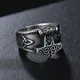 Bague amulette à nœud celtique en acier inoxydable pour homme bague vintage Viking Mjolnir