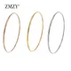 ZMZY – bracelet classique rond en acier inoxydable Simple et fermé fil fin breloques pour femmes