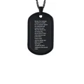 Collier Dogtag noir personnalisé pour homme silicone rond militaire acier inoxydable plaqué