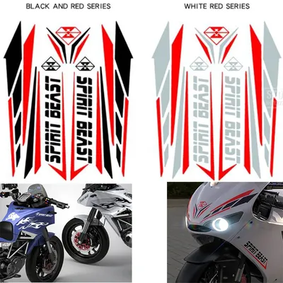 Autocollants de moto universels étanches accessoires de moulage de motocross 1 jeu