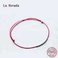 La Monada-Bracelet en argent regardé 925 pour femme fil rouge pour la main ULà cordes bracelets