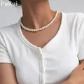 Collier ras du cou en perles vintage pour femme bijoux minimalistes collier de luxe pour le cou